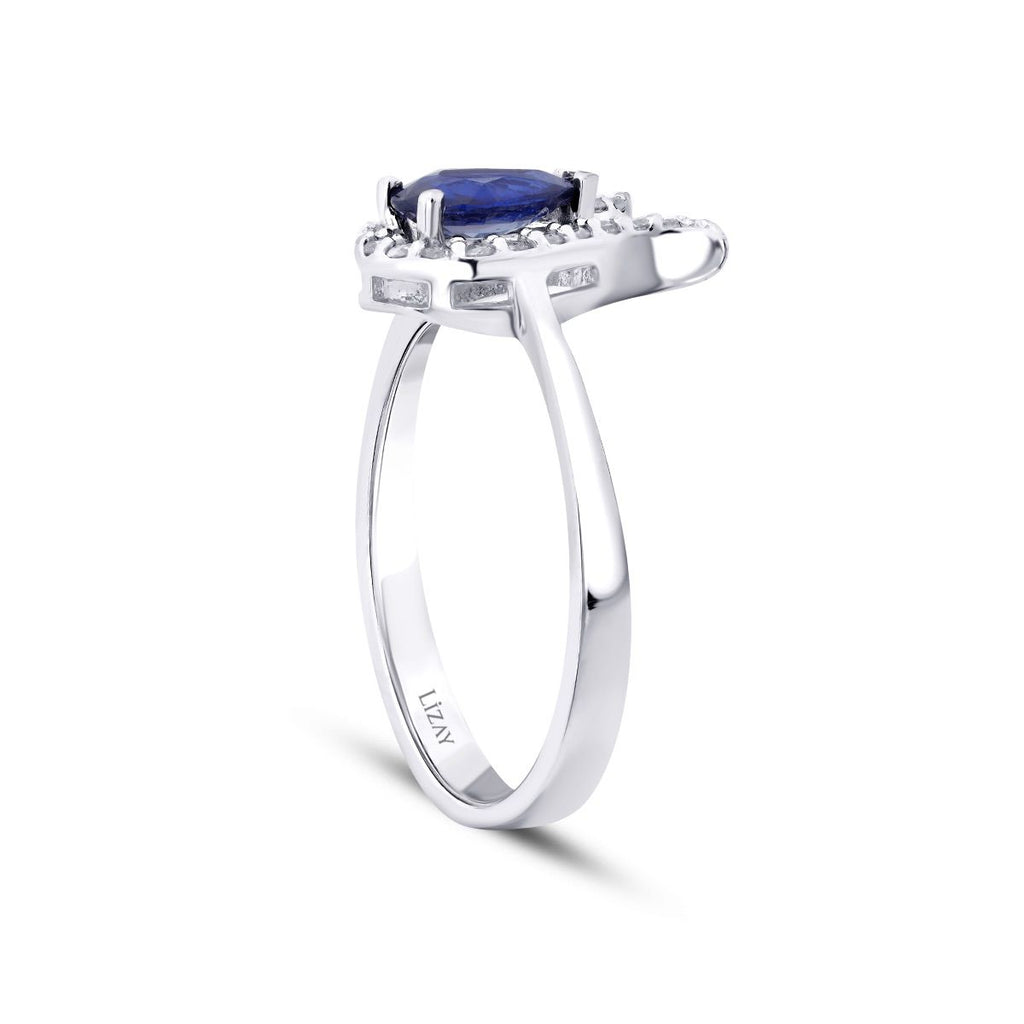 0.72 Karat Diamant Saphir Ring