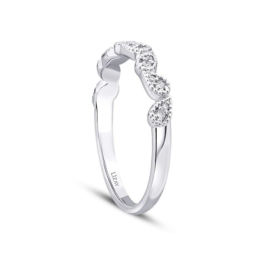 0.11 Karat Diamant Rund Stein Trend Ring