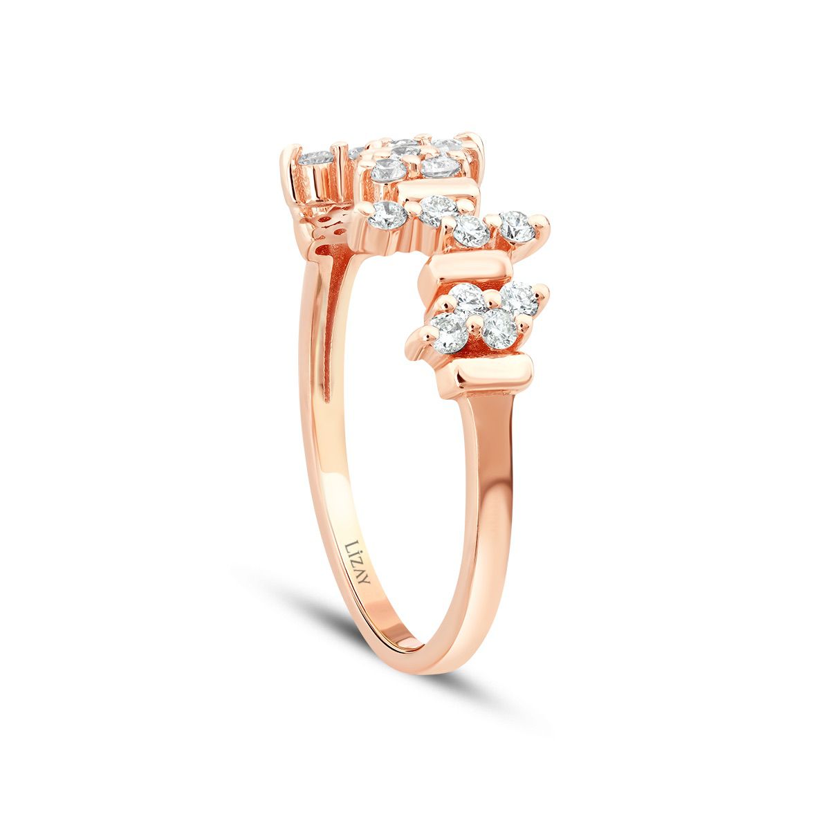 0.28 Karat Diamant Asymmetrisch Trend Ring