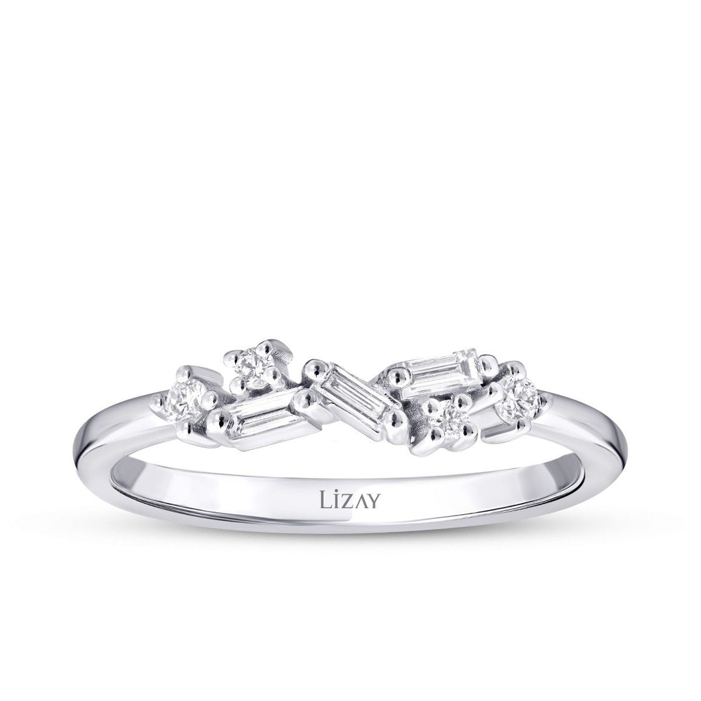 0.16 Karat Diamant Asymmetrisch Trend Ring