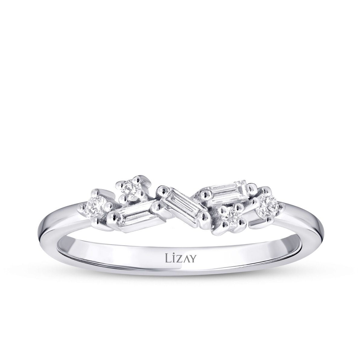 0.16 Karat Diamant Asymmetrisch Trend Ring