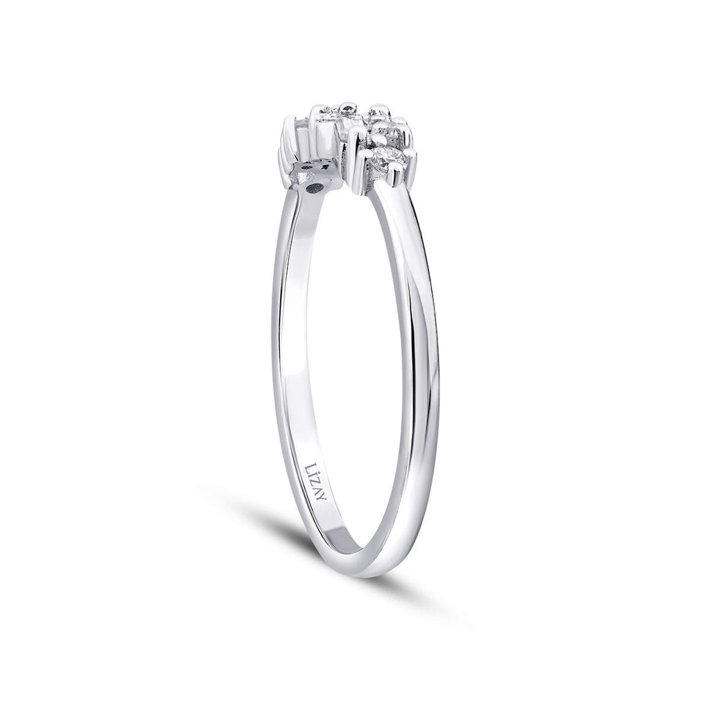 0.16 Karat Diamant Asymmetrisch Trend Ring