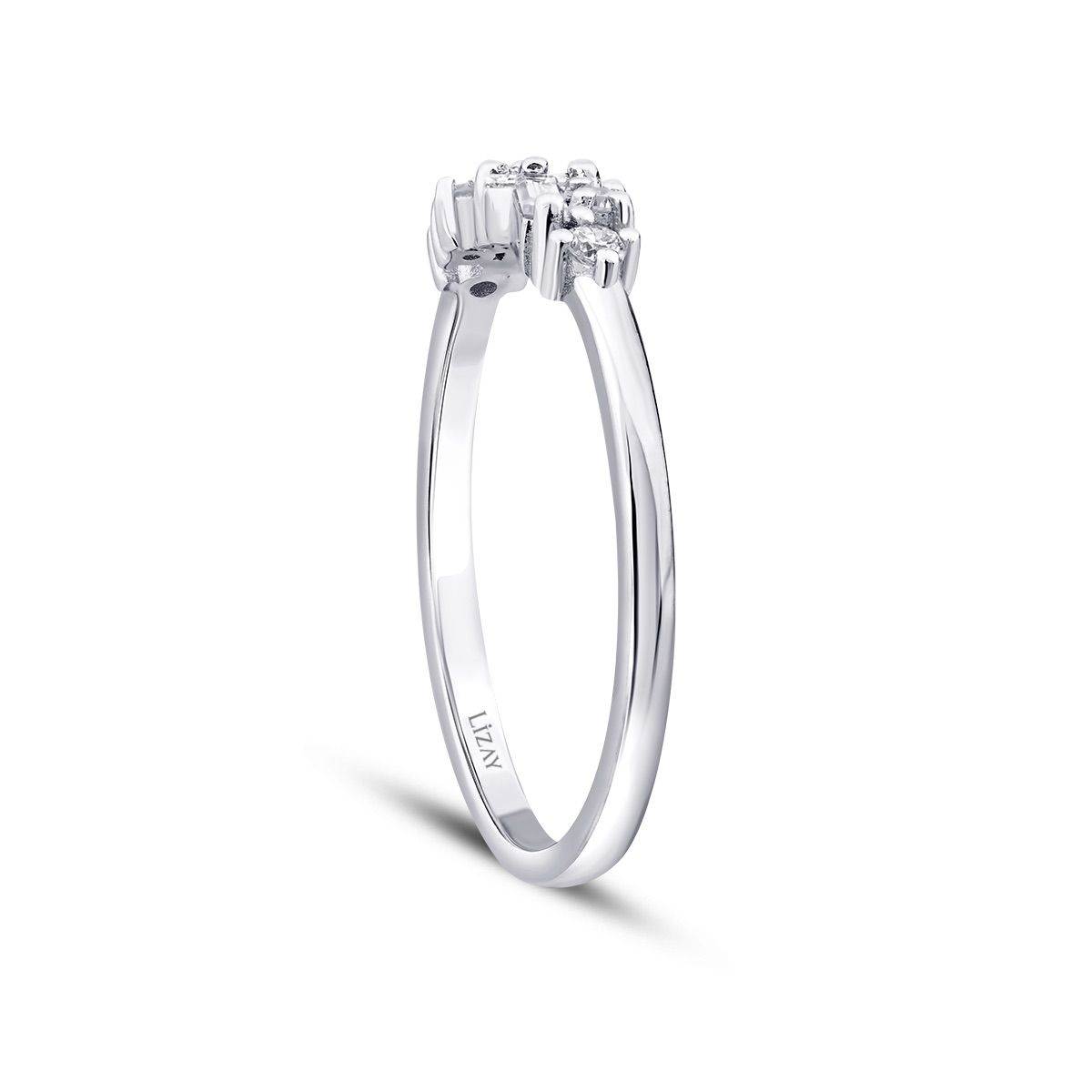 0.16 Karat Diamant Asymmetrisch Trend Ring