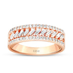 0.45 Karat Diamant Baguette Detailreiches Trend Ring