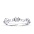 0.34 Karat Diamant Baguette Detailreiches Ring