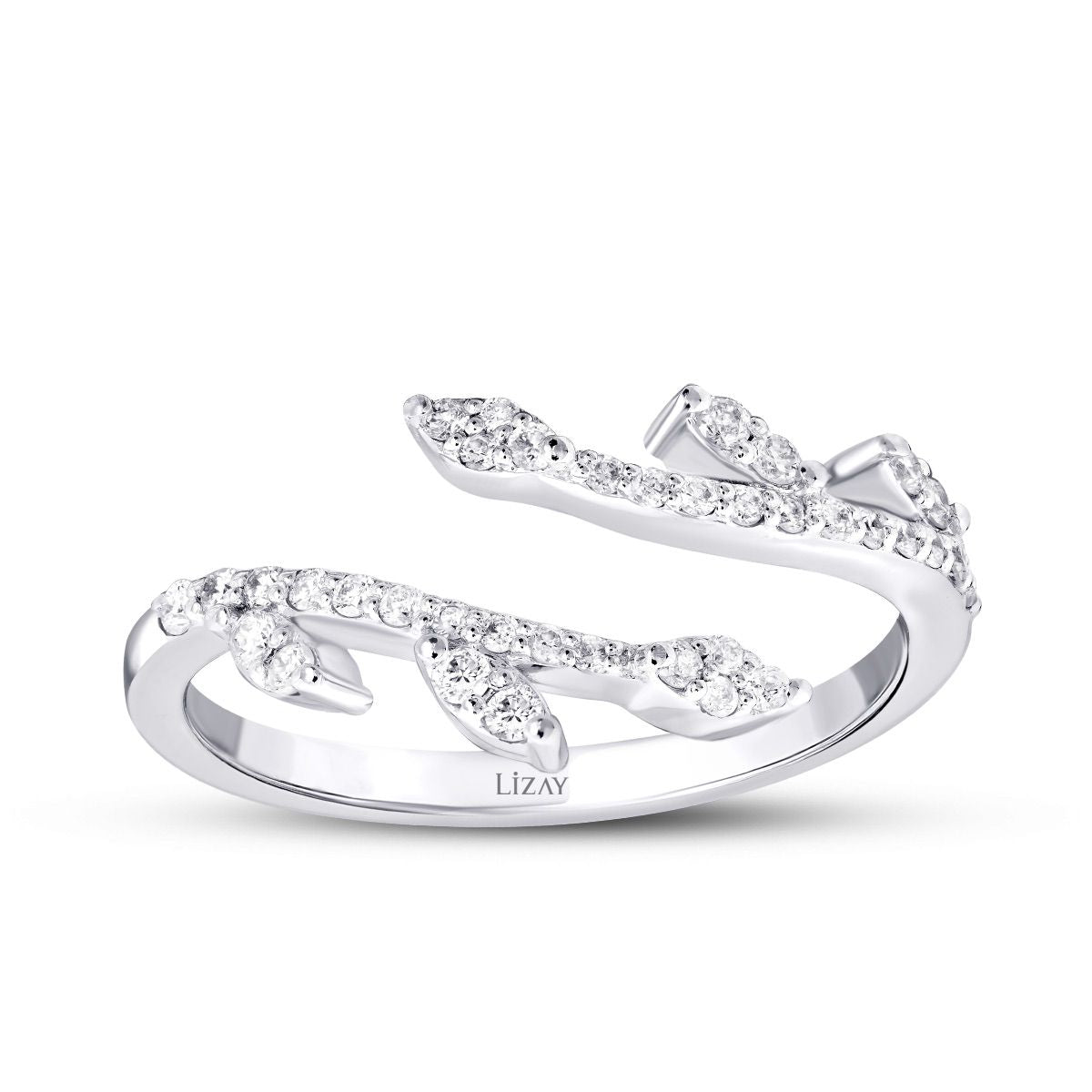 0.26 Karat Diamant Tropfen Gemustert Ring