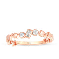0.11 Karat Diamant Baguette Stein Asymmetrisch Ring