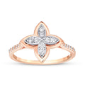 0.22 Karat Diamant Blume Ring