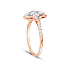 0.22 Karat Diamant Blume Ring