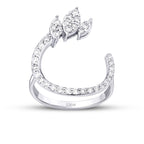 0.52 Karat Diamant Rund Detailreiches Ring