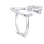 0.52 Karat Diamant Rund Detailreiches Ring