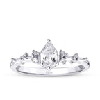 0.54 Karat Diamant Tropfen Solitär Ring