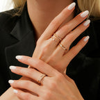 0.22 Karat Diamant Tropfen Solitär Ring