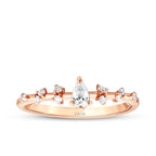 0.22 Karat Diamant Tropfen Solitär Ring