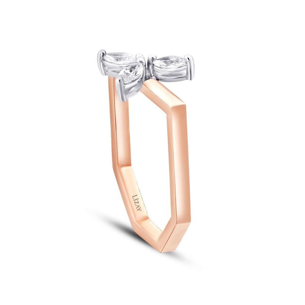 0.34 Karat Diamant Geometrisch Trend Ring