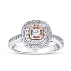 0.60 Karat Diamant Zweifarbig Ring