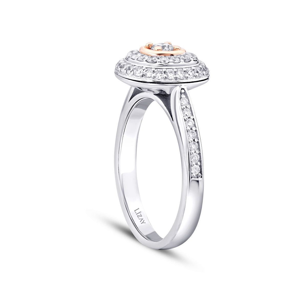 0.60 Karat Diamant Zweifarbig Ring