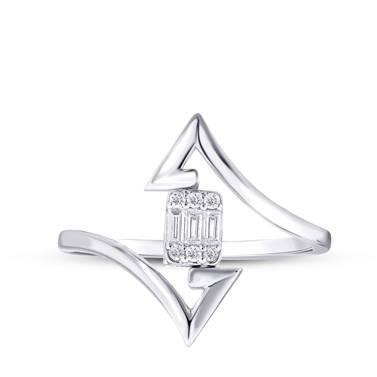 0.13 Karat Diamant Baguette Ring