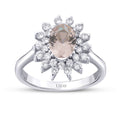 1.64 Karat Diamant Morganite Ring