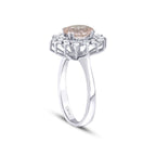 1.64 Karat Diamant Morganite Ring