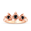 0.13 Karat Schwarz Stein Effect Tria Ring