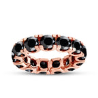 4.50 Karat Schwarz Stein Eternity Ring