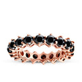 1.80 Karat Schwarz Stein Eternity Ring