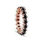1.80 Karat Schwarz Stein Eternity Ring