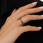 1.80 Karat Schwarz Stein Eternity Ring