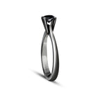 0.41 Karat Schwarz Stein Solitär Ring