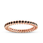 0.13 Karat Schwarz Stein Eternity Ring