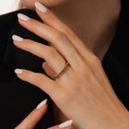 0.13 Karat Schwarz Stein Eternity Ring
