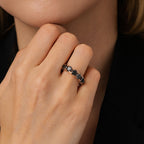 4,50 ct. Schwarz Stein Memoire-Ring