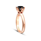 1.37 Karat Schwarz Stein Solitär Ring