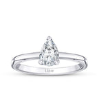 0.20 ct. Diamant Tropfen Solitär Verlobungsring