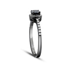 0.47 Karat Diamant Schwarz Stein Ring