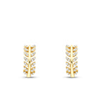 Gold Stein Blatt Trend Ohrringe