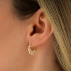 Gold Lotus Trend Ohrringe