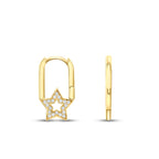Gold Stein Stern Ohrringe