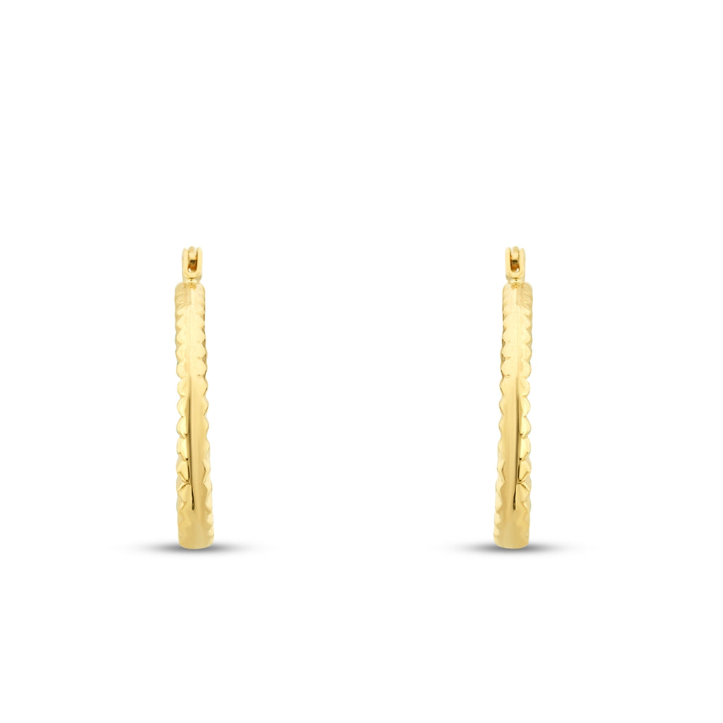 Gold Gemustert Creolen