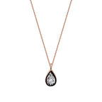 0.02 Karat Diamant Tropfen Halskette