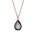 0.02 Karat Diamant Tropfen Halskette