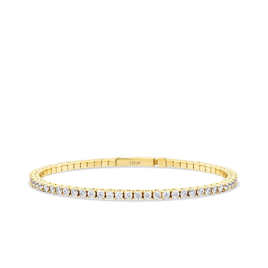 Gold Tennis Armband mit Verschluss