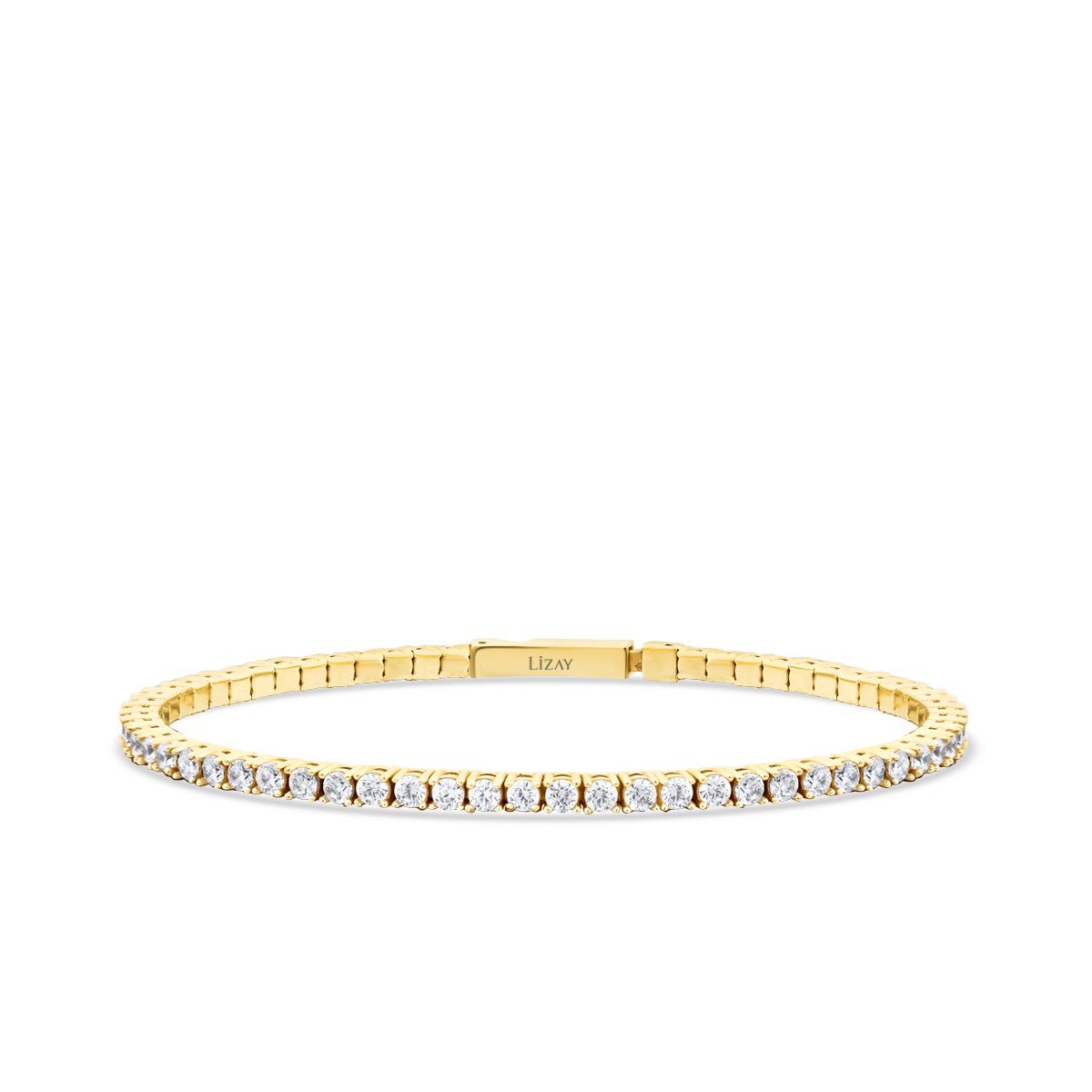 Gold Tennis Armband mit Verschluss
