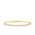 Gold Baguette Armreif mit Verschluss