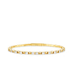 Gold Baguette Armreif mit Verschluss