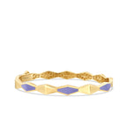 Gold Lila Emaille Geometrisch Armreif