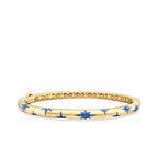 Gold Blau Emaille Stern Armreif