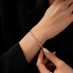 Gold Farbig Stein Armreif