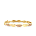 Gold Geometrisch Stein Armreif